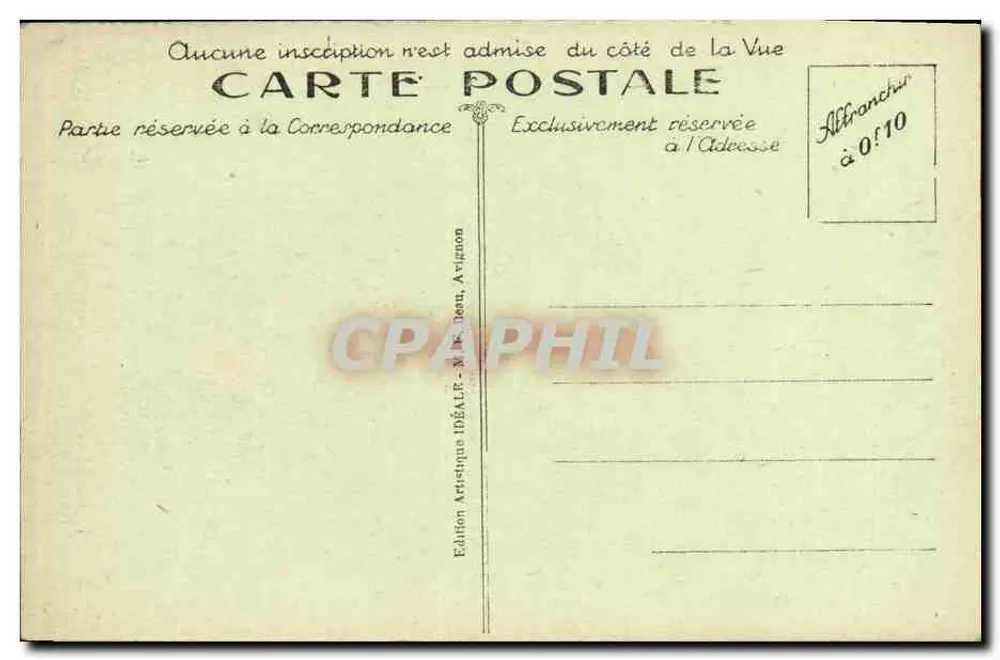 Avignon — Palácio dos Papas — Fachada Ocidental — Editor IDÉALE M.F.B. - Verso