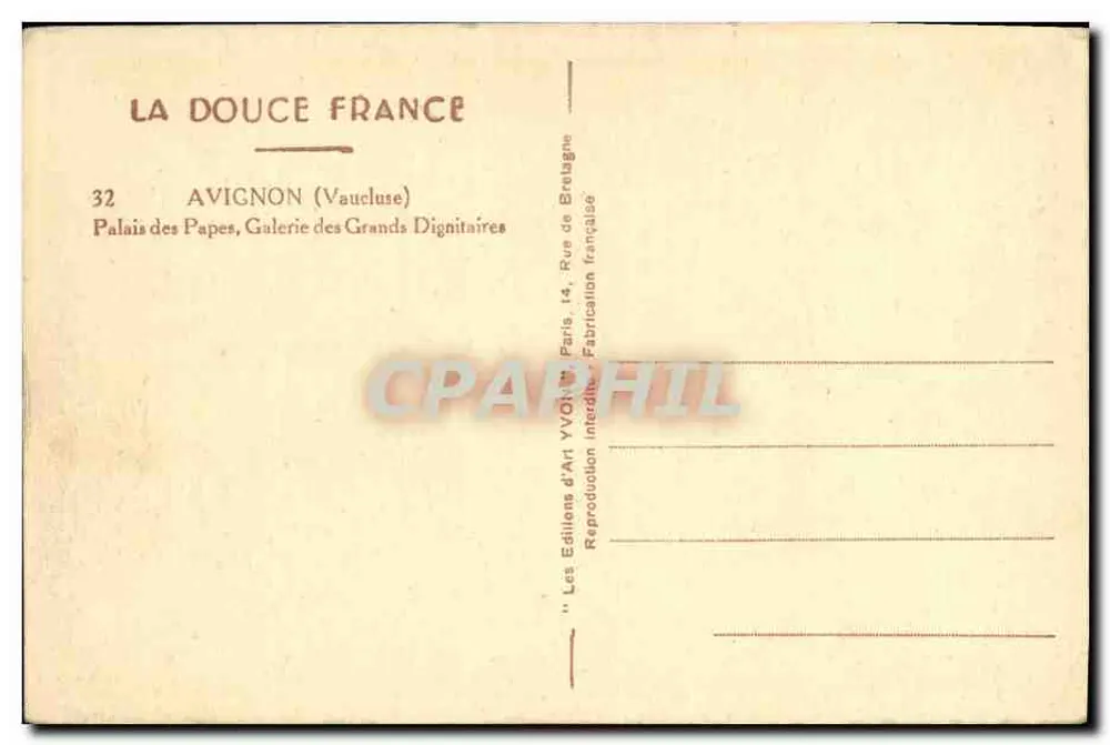 Gotischer Gang — Palast der Päpste, Avignon — Yvonn - Rückseite