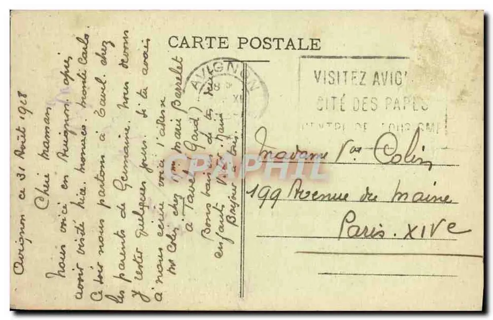Avignon - O Ponte St-Bénézet (século XII) — Edição Alpin - Verso