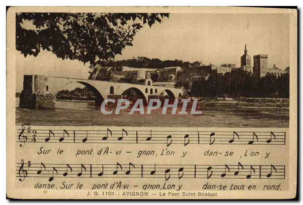 Avignon — O Ponte Saint-Bénézet — J. G. 1101 - Frente