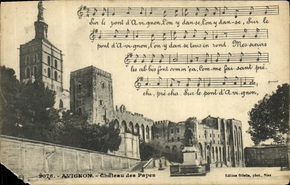Avignon — Castelo dos Papas — Edição Gilletta, fot. Nies - Frente