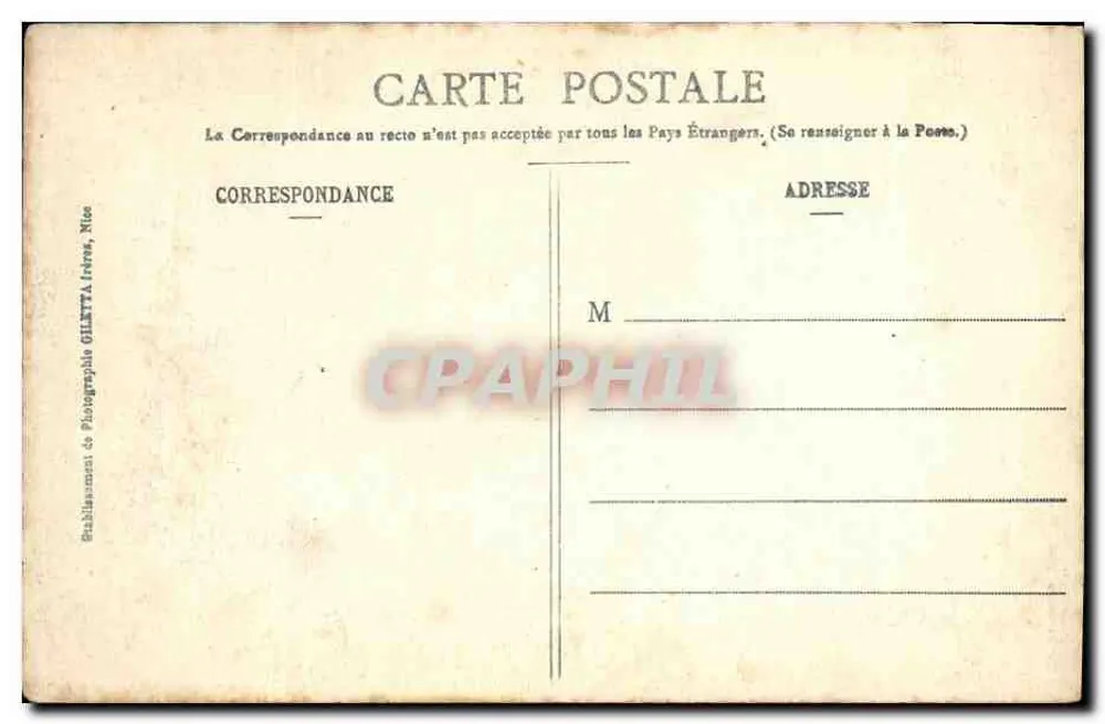 Avignon - Ponte Saint-Benezet — Coleção Artística n°2075 — Edição Glietta, Nice - Verso