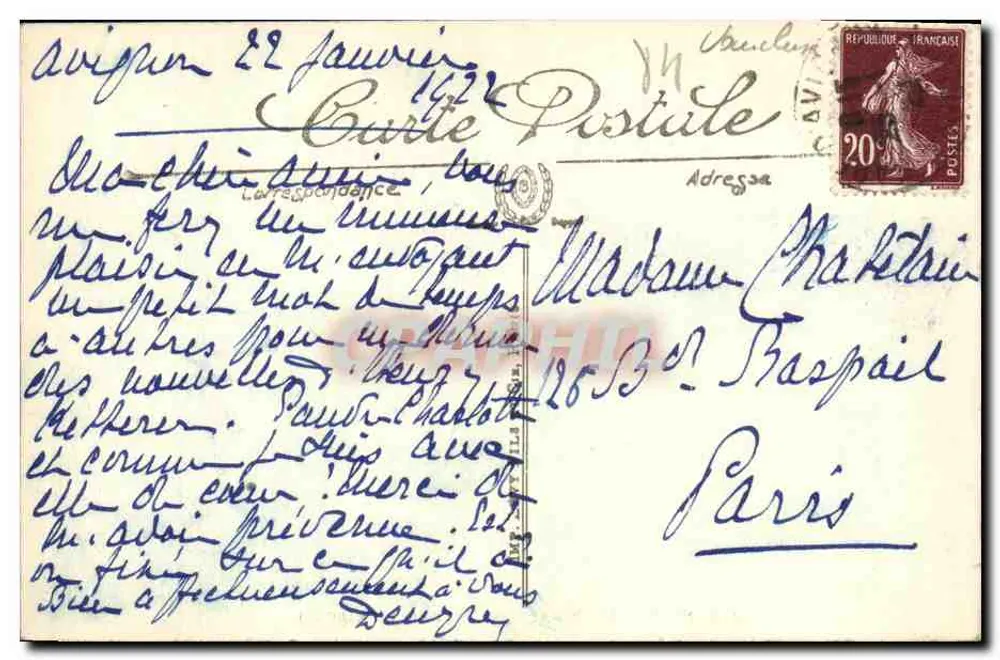 Avignon — O Palácio dos Papas (século XIV) — LL, n° 43 - Verso
