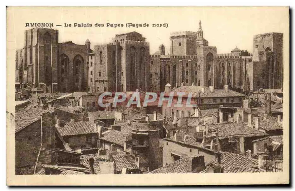 Avignon — O Palácio dos Papas (Fachada norte) — Editor não identificado - Frente