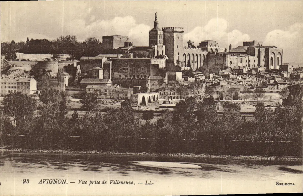 Avignon — Vista tirada de Villeneuve — Selecta - Frente