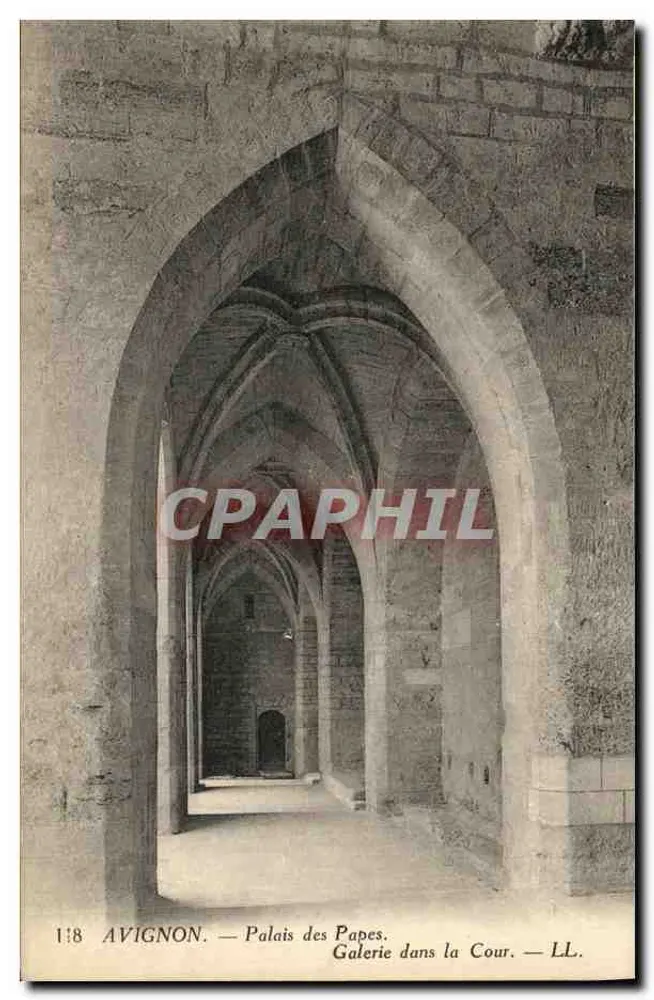 Avignon — Palast der Päpste. Galerie im Hof — LL - Vorderseite