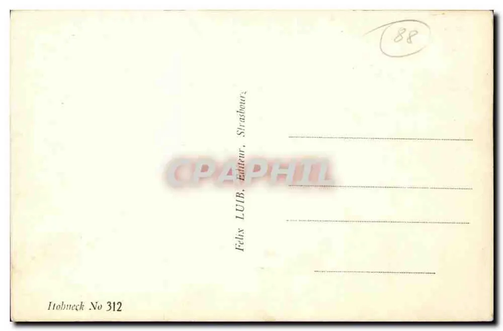 बर्फ से ढ़की छोटी इमारत — स्ट्रासबर्ग — फेलिक्स लूब, प्रकाशक, संख्या 312 - पीछे