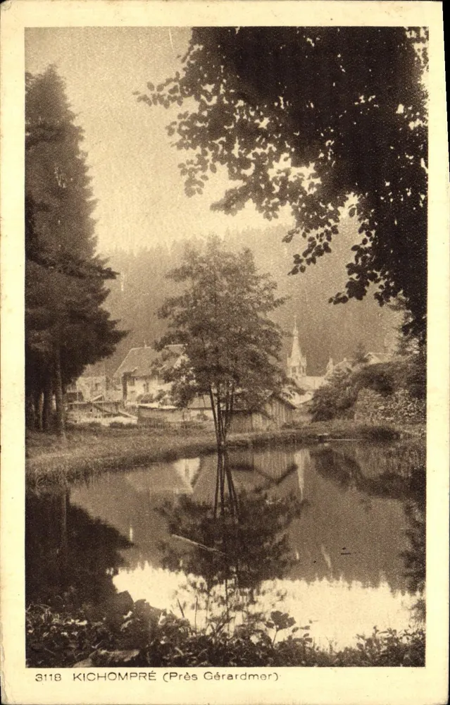 किचोंप्रे (जर्नर्डमर के पास) — गांव और चर्च की दृश्य — अज्ञात प्रकाशक, संख्या 3118 - आगे