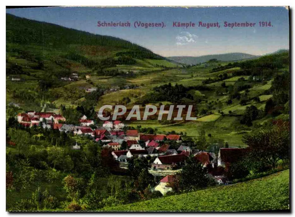 Schnierlach (Vogesen) — vista panorâmica — Verlag W. Springer Söhne i. Straßburg, n° 3518 - Frente