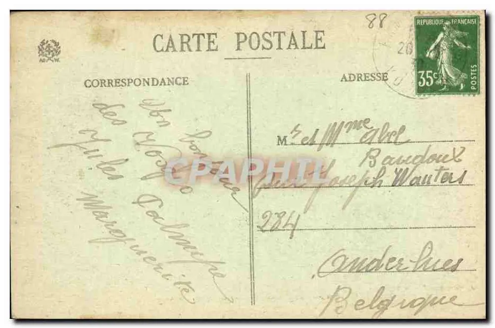 Am Ballon de Servance (Vosges), H. 1210 m — Ad. Welsch Saint-Dié - n° 10137 bis - Rückseite