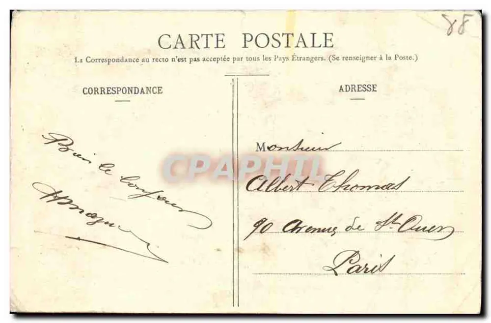 Les Vosges — Nos Soldats au Bivouac — éditeur Ad Weick, N° 8577 - Rückseite