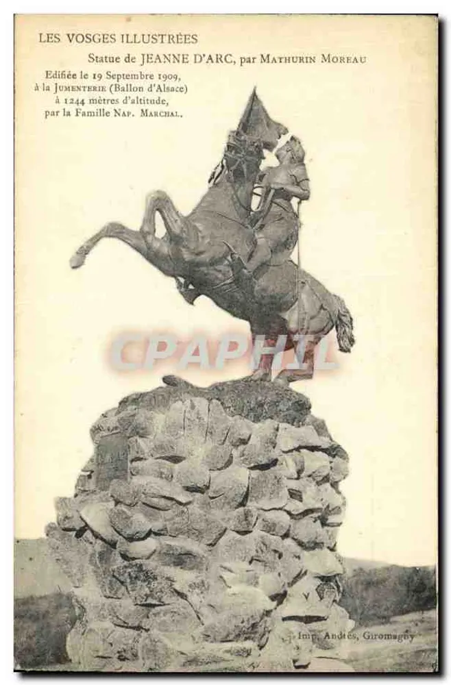 Statue von Jeanne d'Arc — Ballon d'Alsace — von Mathurin Moreau - Vorderseite