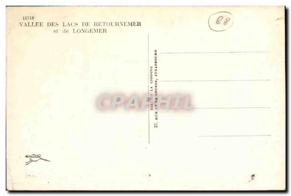 Tal der Seen Retournemer und Longemer — Edition La Choisne, Straßburg - Rückseite