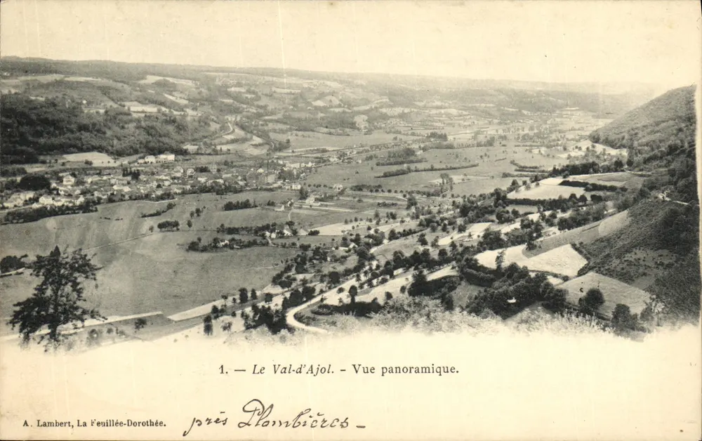 Il Val-d'Ajol - Vista panoramica — vicino Plombières — A. Lambert, La Feuillée-Dorotheée - Recto