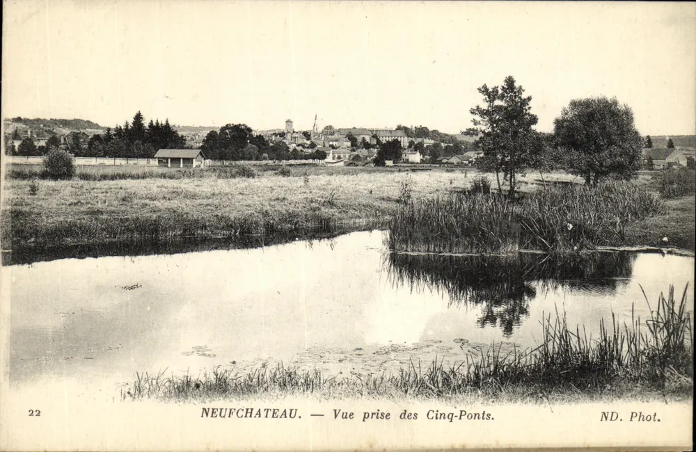 Neufchâteau — Vista scattata dai Cinque Ponti — ND. Fot. - Recto