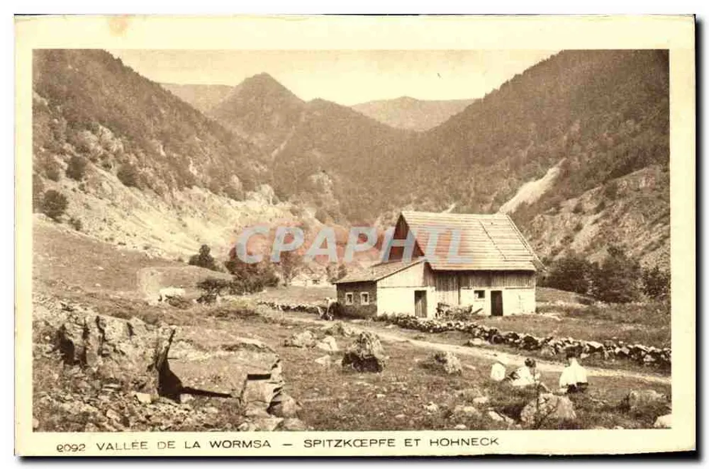 Vale da Wormsa — Spitzkëppe e Hohneck — Éditeur Braun & Cie, Dornach - Frente