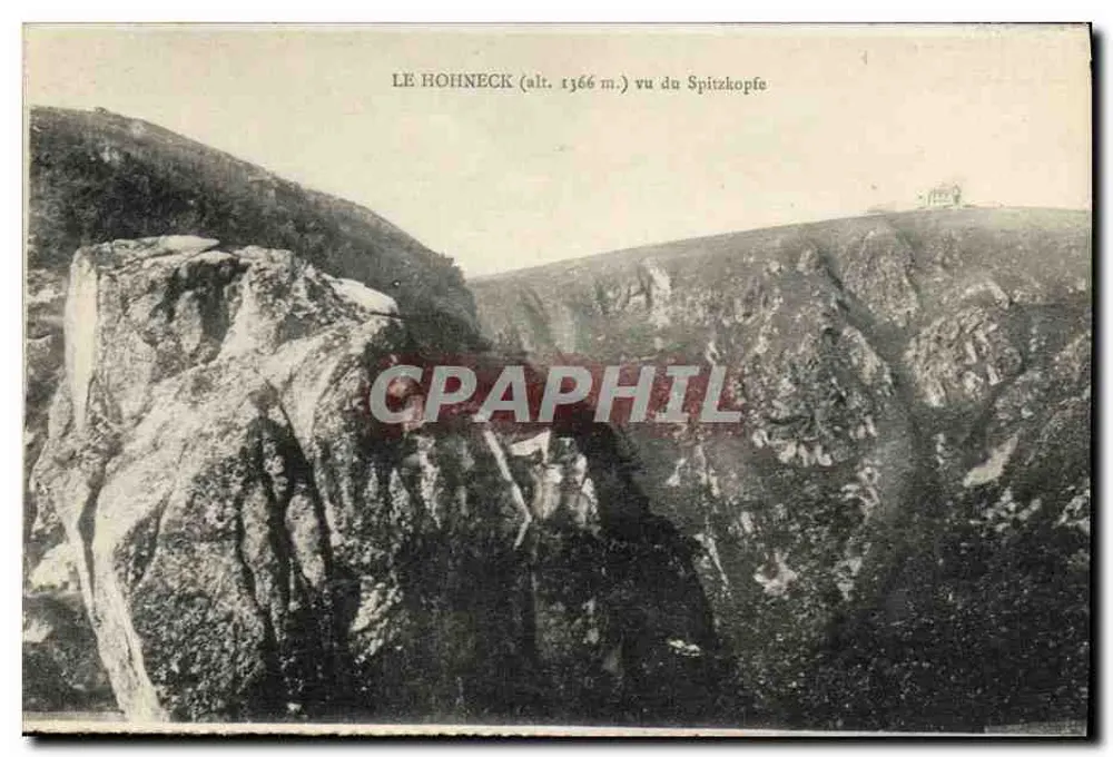 O Hohneck (alt. 1366 m.) visto do Spitzkopfe — editor La Cugogne, Strasbourg - Frente
