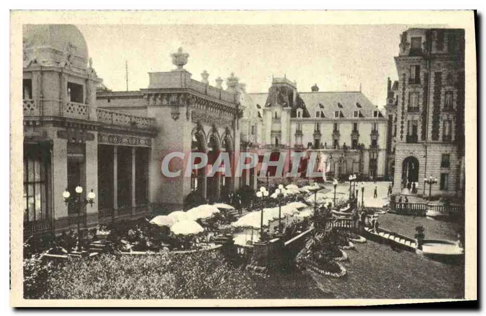 Vittel (Vosges) — Die Terrasse des Casinos und die Grand Hotels — Edition des Casinos, B 16 - Vorderseite