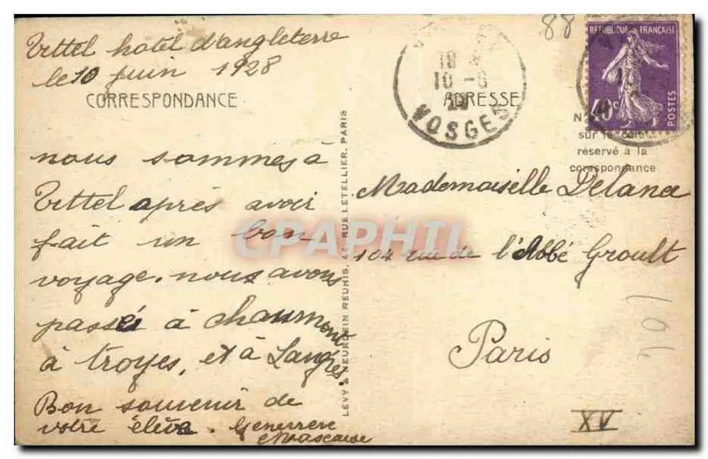 विटेल — ला रोज़ेआई — एल.एल. संख्या 126 - पीछे