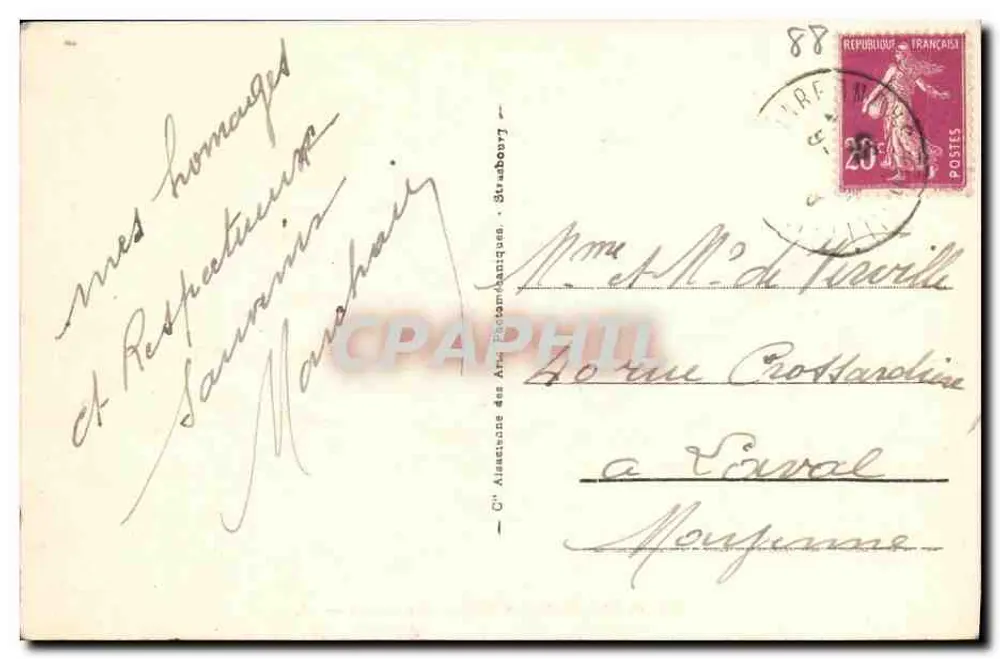 Plombières-les-Bains — A Virgem — LL - Verso