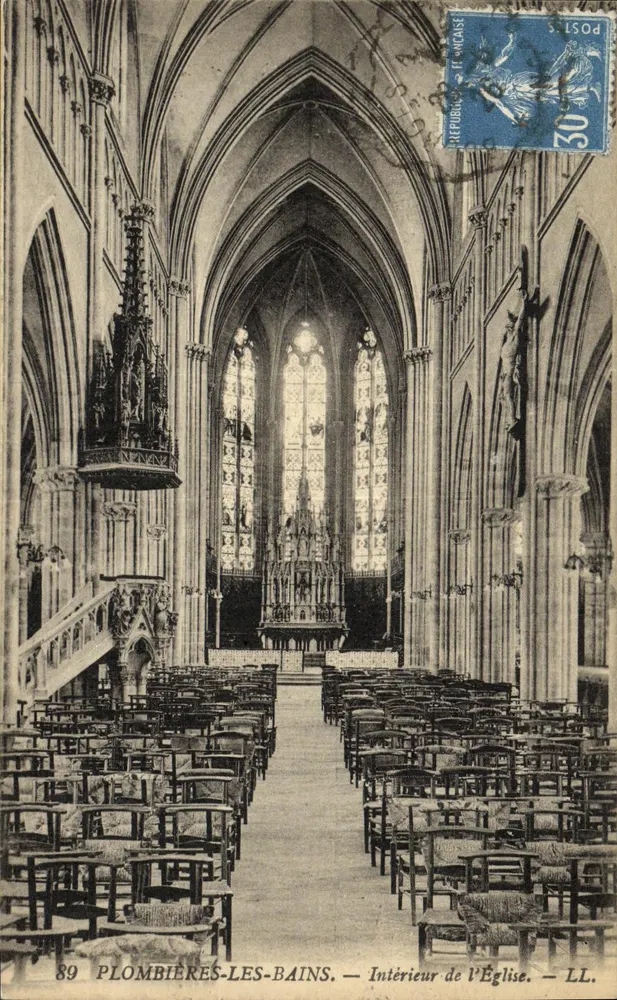 Plombières-les-Bains — Interior da Igreja — LL. n°89 - Frente