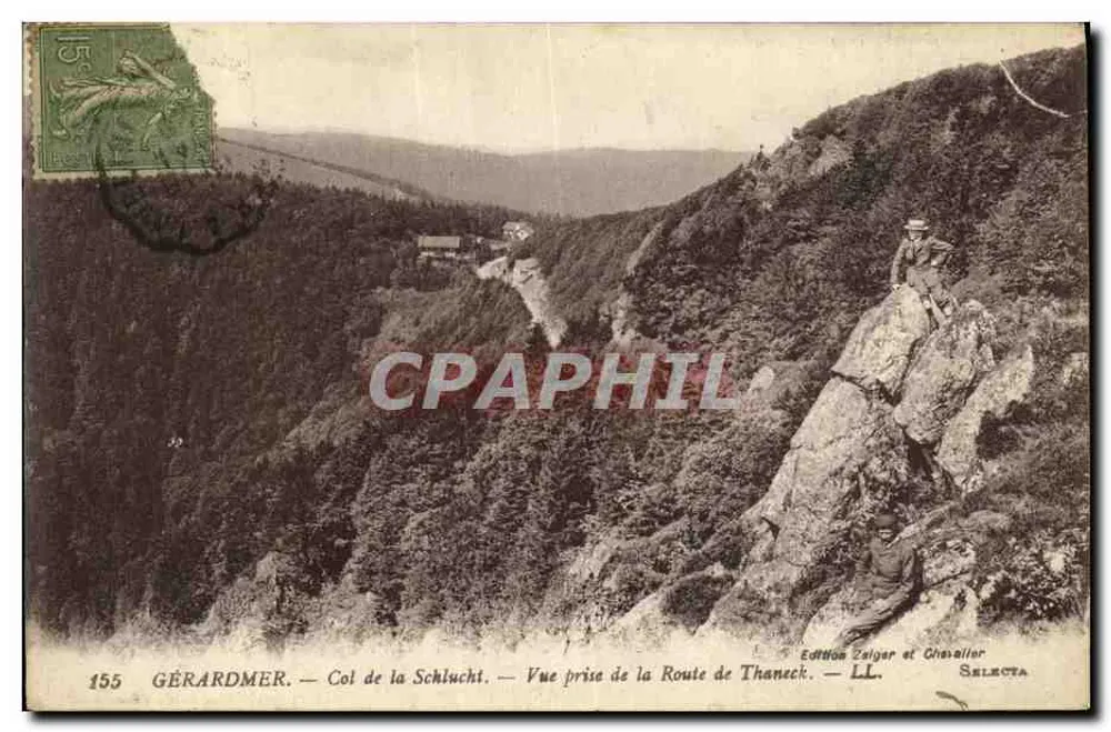 Gérardmer — Schlucht-Pass — Ansicht von der Thaneckstraße — Edition Zaiger et Chavallier, Nr. 155 - Vorderseite