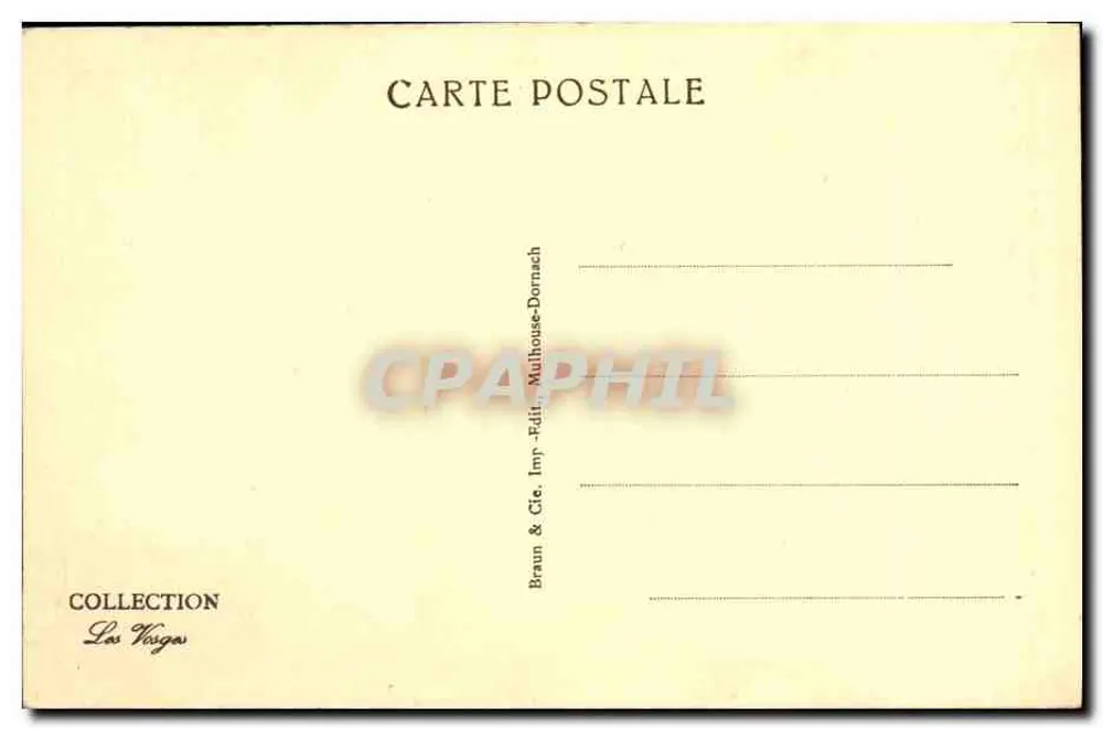 Gérardmer — O Salto das Cuves — Coleção Les Vosges - Verso