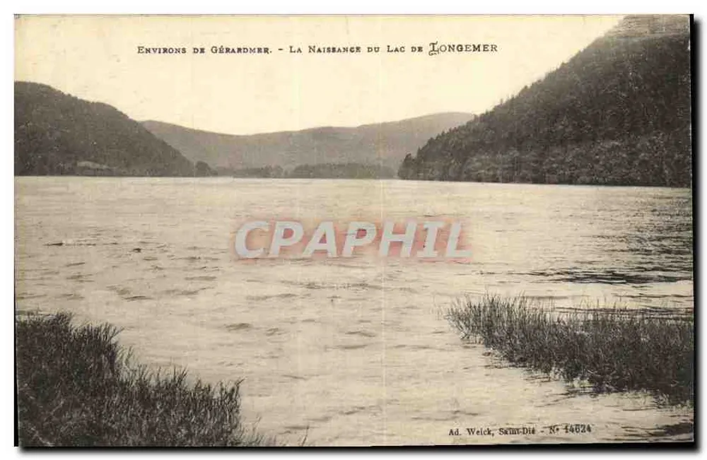 Environ de Gérardmer — La Naissance du Lac de Longemer — Ad. Welick, Samt-Dié, N° 14624 - Frente