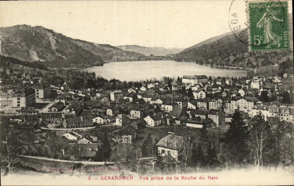 Gérardmer — Ansicht vom La Roche du Rain — Verlag S. Largeron, Blagnac, Nr. 2 - Vorderseite
