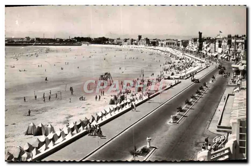 Les Sables-d'Olonne (Vendée) — Der Damm und der Strand — Éditions Gaby - Vorderseite