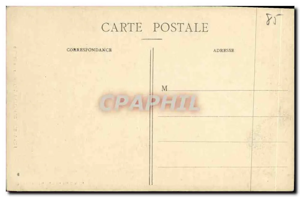 Les Sables-d'Olonne - Interno della Chiesa — Edizione delle Nuove Gallerie, N° 94 - Verso