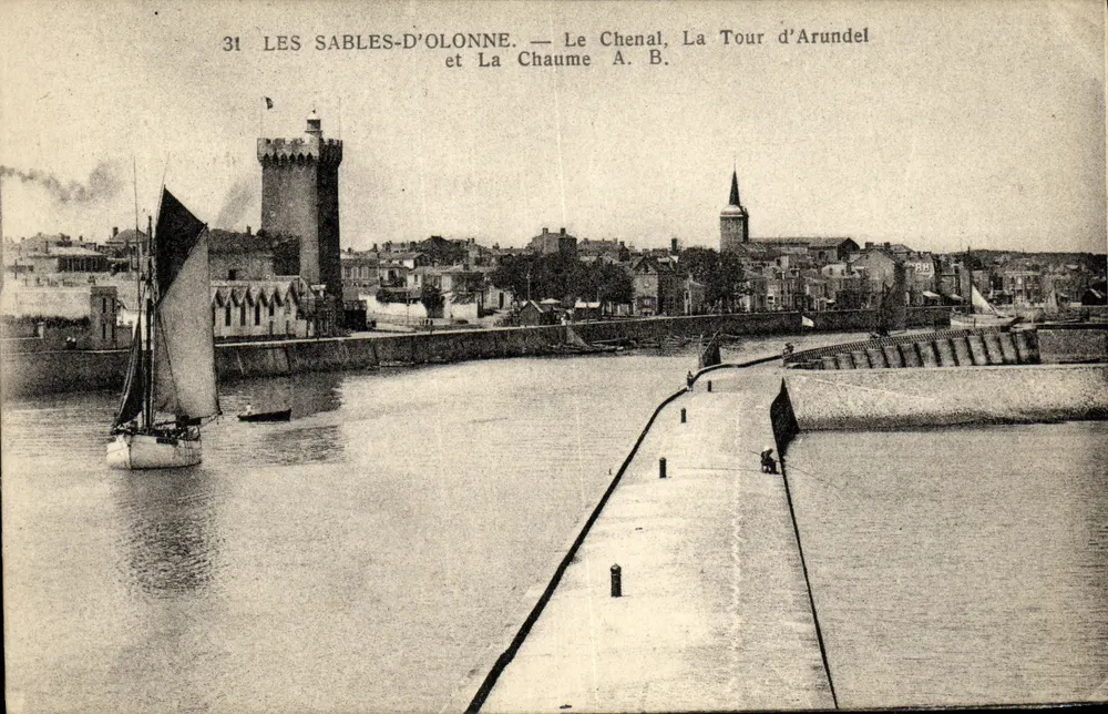 Les Sables-d'Olonne — Le Chenal, La Tour d'Arundel et La Chaume A. B. - Vorderseite