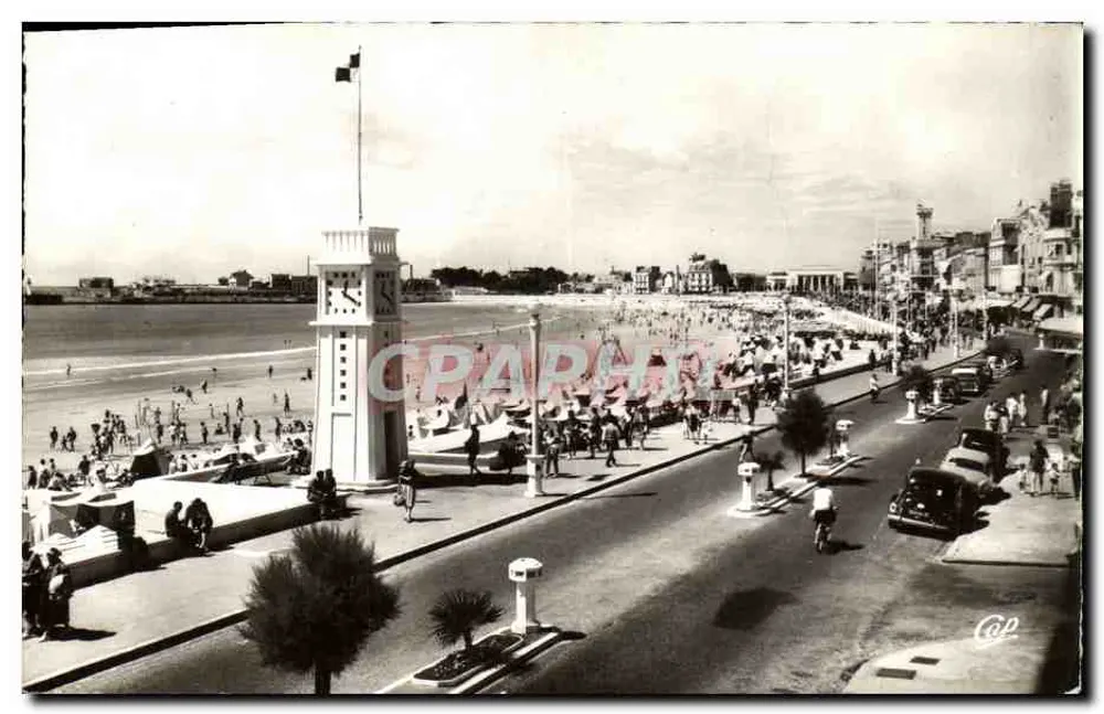 Les Sables-d'Olonne — Die Uhrturm und die Strände — Réal-Photo - Vorderseite
