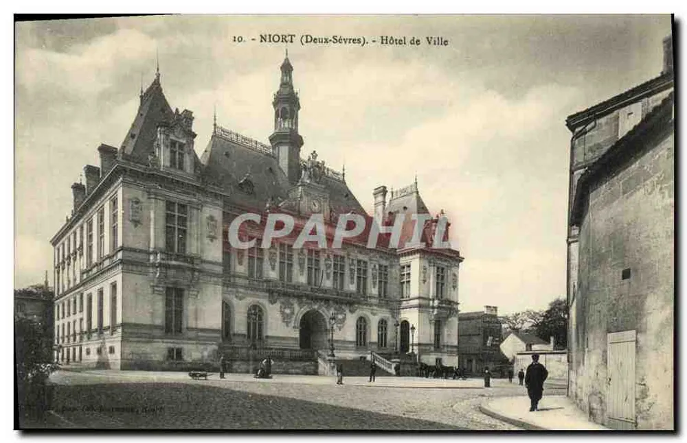 Niort (Deux-Sèvres) — Hotel de Ville — editor: J. de la Bourdonnaye, n°10 - Frente
