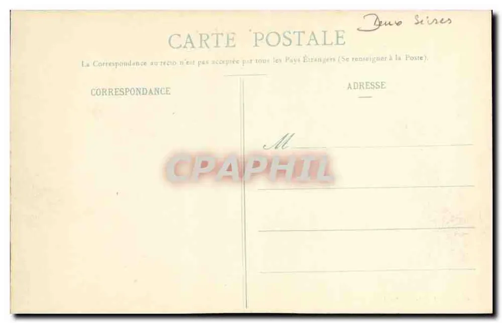 Niort (Deux-Sèvres) — Hotel de Ville — editor: J. de la Bourdonnaye, n°10 - Verso