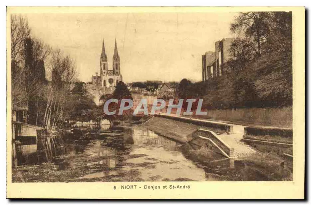 Niort — Torre de defesa e São André — Edição L. Cruuchon, Niort - Frente