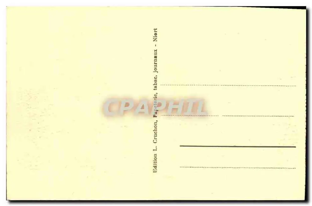 Niort - Eingang zum öffentlichen Garten — Verlag L. Cruchon, Niort - Rückseite
