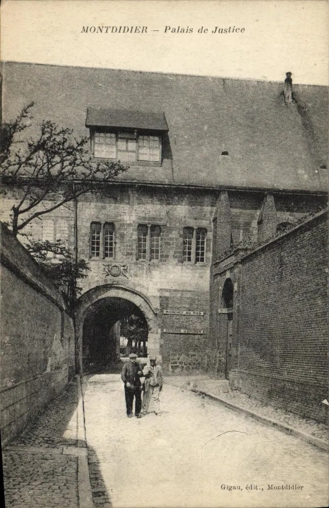 Montdidier — Palais de Justice — Gigau, édit., Montdidier - Awers