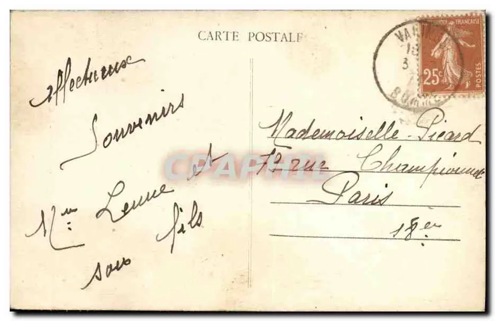 Chepy, por Valines (Somme) — O Castelo — Editor Lecat - Verso