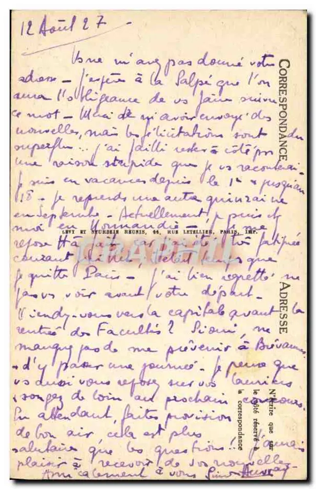 SAINT-VALÉRY-SUR-SOMME — Die Dammstraße Rue Jules Brulée — Exklusive Ausgabe Husband - Rückseite