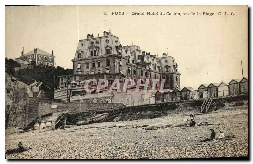 PUYS — Grand Hotel du Casino, Ansicht von der Strandpromenade — C. L. C. - Vorderseite