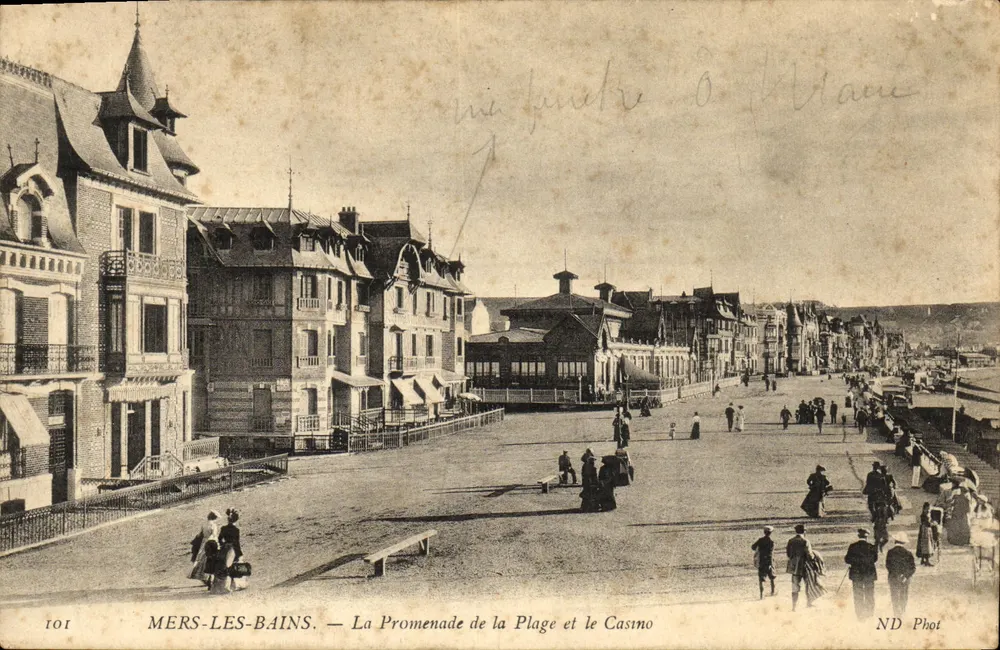 MERS-LES-BAINS — Ansicht der Promenade am Strand und des Casinos — ND Phot, n° 101 - Vorderseite