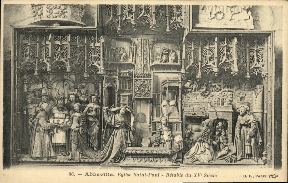 Abbeville - Kirche Saint-Paul - Altar des 15. Jahrhunderts — B. F., Paris - Vorderseite