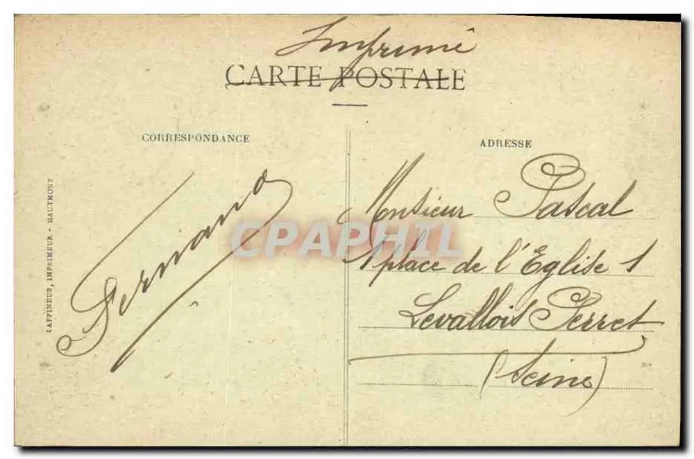 Abbeville - Praça Courbet — editor LS, número de série não visível - Verso