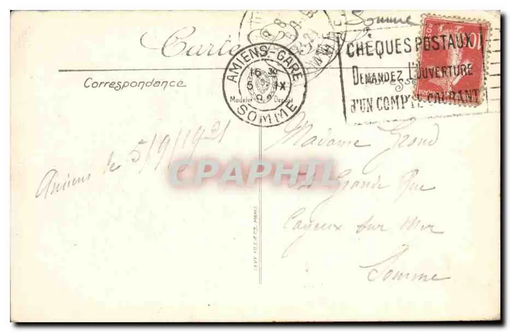 Amiens — A Catedral — editor Graphtil, n° 215 - Verso