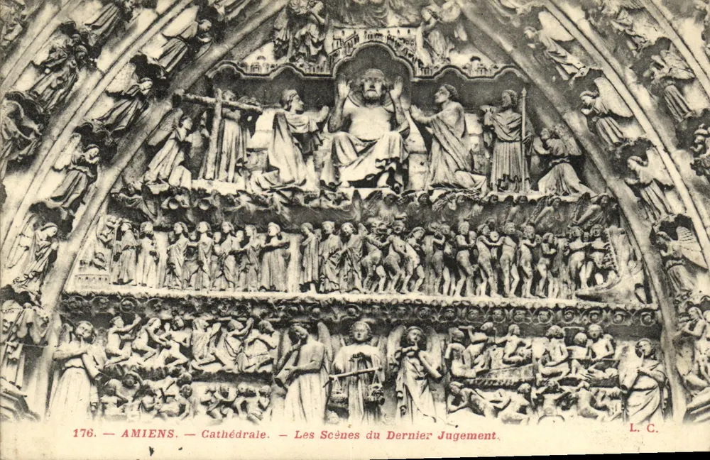 Amiens — Kathedrale — Szenen des Letzten Gerichts — L. C. — n° 176 - Vorderseite