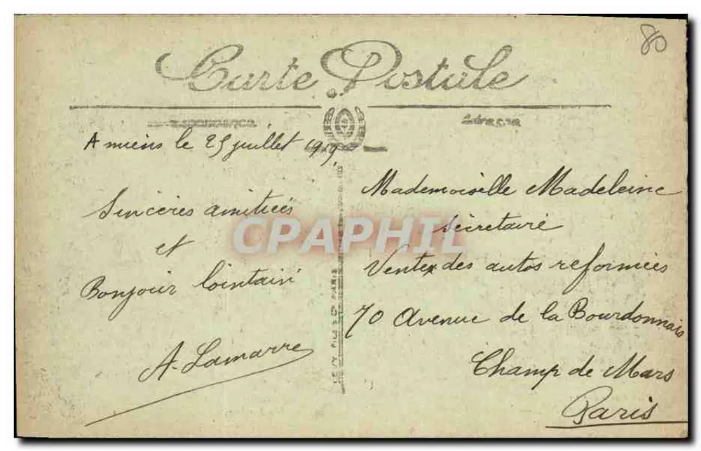 Amiens — Rue des Jacobins — Ensemble der bombardierten Häuser — Vind Paris n°514 - Rückseite