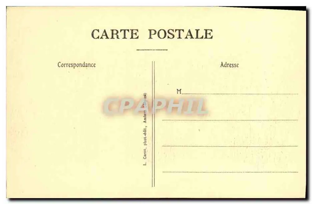 Amiens — Kathedrale - Chorbanken - 2. Serie, Nr. 5 — Steinmetze, die eine Turm bauen - Miséricorde 43 - Rückseite