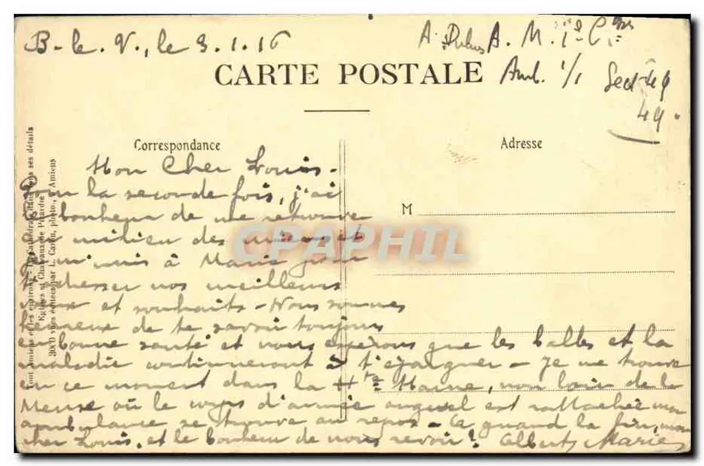 Amiens — Kathedrale — Südportal — Marmousset - Rückseite