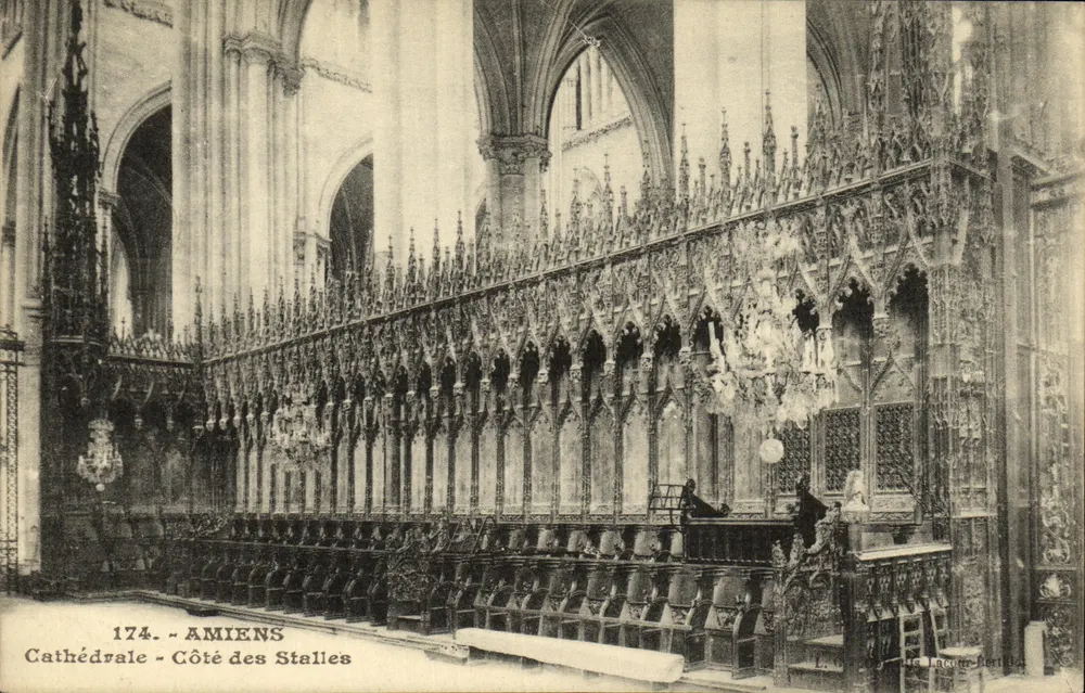 Amiens - Catedral - Lado das Stalles — L. Caron, fot.édit. Amiens - Frente